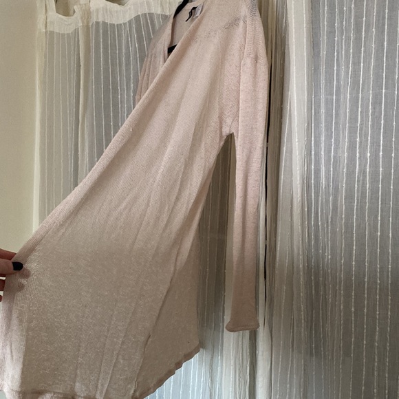 H&M Light Pink Long Cardigan, Size L - Picture 5 of 6